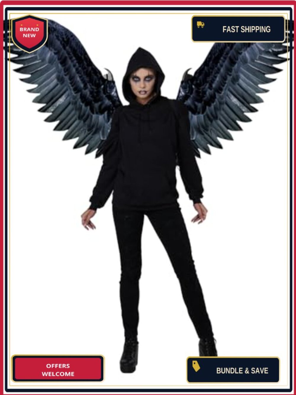 Mechanical Opening Wings Costume Accessory 6ft Span One Size Fits Most